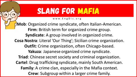 mafia synonym|mafia slang terms.